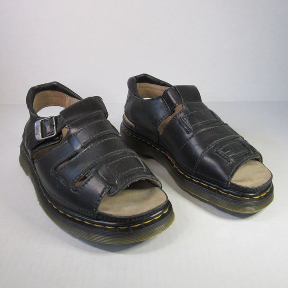 Dr. Martens Shoes Dr Martens Airware Black Leather Fisherman